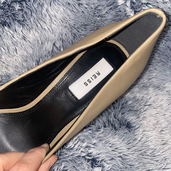 Reiss NWD ADA COURT Pointy LEATHER SHOES Nude Tan Pumps, Sz EU 40 / US 9 MP $290 - Picture 12 of 13